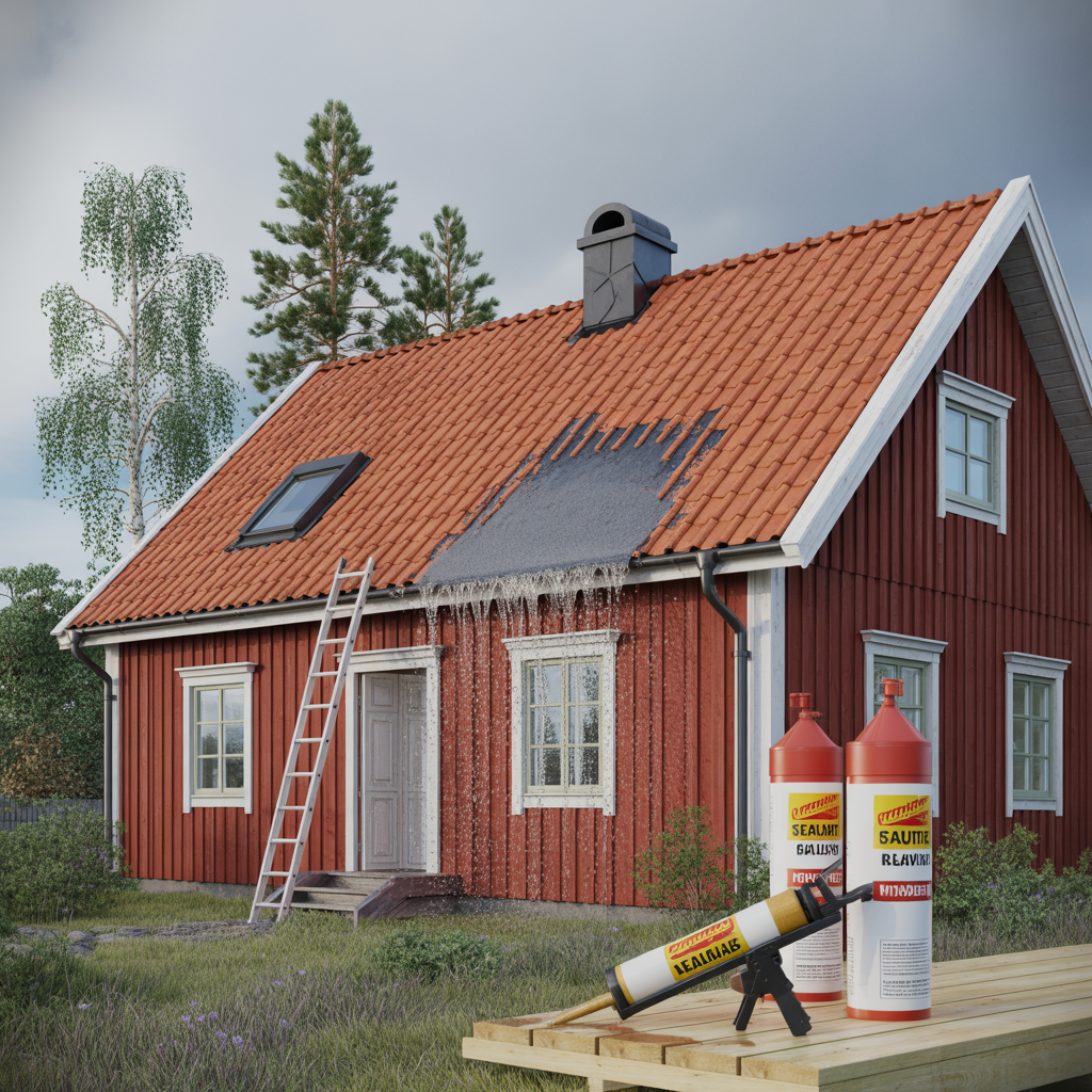 lackande tak efter skyfall felsokning och tatningsval